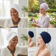 thumbnail image 3 of Miaocao African Women Turban Caps Beanie Twist Headscarf Pre Tied Double Braid Headwrap Hat, 3 of 9