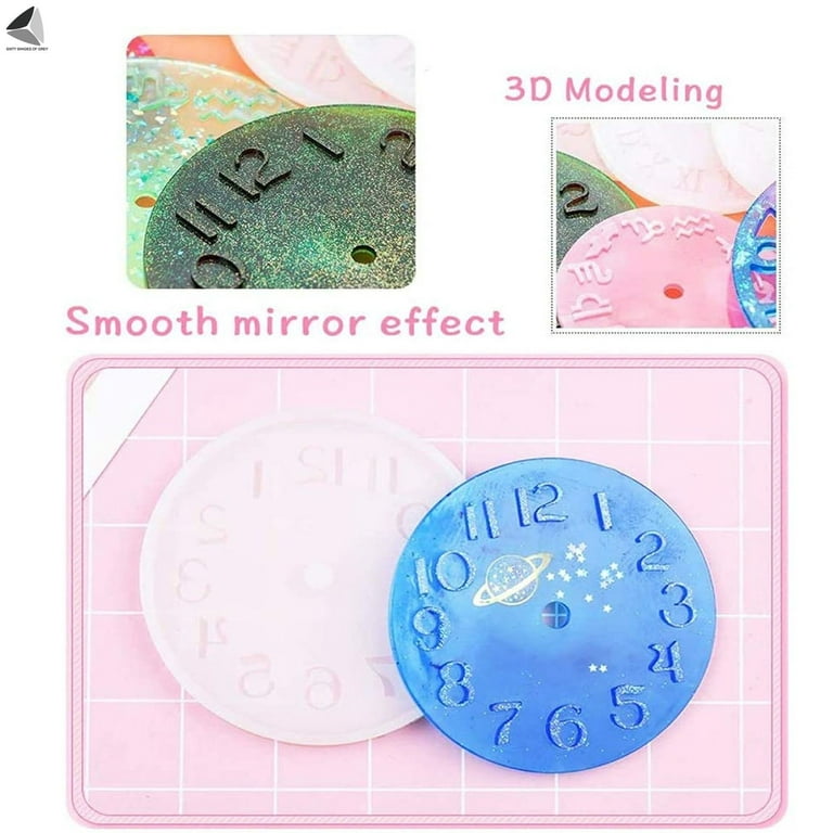 Mirror Resin Mold, Hand Shaped Silicone Epoxy Makeup Mirror Mold Handmade  3D Mirror Resin Casting Mold Epoxy Resin Mold Art Crafts Reusable for DIY  Handicraft 