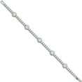 thumbnail image 2 of Sterling Silver Rhodium-Plated Cz 7In Tennis Bracelet (Width 5.25) (Length 8) - Jbsp, 2 of 5