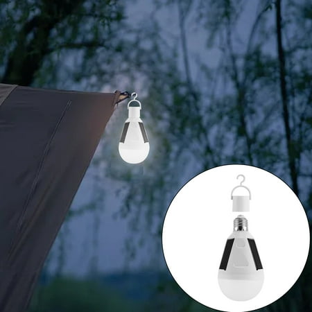 

Hbdhejl Solar Light Bulb 7W E27 86V 265V Tent Camping Fishing Solar Lamp Rechargeable