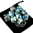 thumbnail image 7 of Haxtec 11Pieces DND Dice Set Teal White Marble Swirls Gemini DND 5e Polyhedral Dice for D&D Dungeons and Dragons RPG Gift TTRPG Accessories, 7 of 7