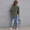 thumbnail image 2 of LYMAYTER Women's Spring Shirt Long Sleeve Jacket Loose Top Ripped Denim Women's Top S-2XL, 2 of 5