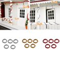 thumbnail image 4 of Paquete de 5 Casas Miniatura CUTICAT Decoración de árbol de Navidad Oropel Doradas 45cm Tinsel Garland Gold, 4 of 8