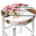thumbnail image 3 of Naloa Bird and Floral Round Bar Stool Cushion Cover 12-14 inch, Fits Kitchen, Office, Restaurant Chairs - 14 inch, 3 of 7