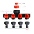 RKZDSR 4 Way Garden Hose Splitter Water Hose Connector Manifold