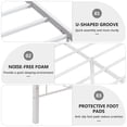 thumbnail image 5 of VECELO Full Size Bed Frame with Butterfly Shaped Headboards and Footboard, Metal Platform Bed Frame/Mattress Foundation, No Box Spring Needed, Easy Assembly, White, 5 of 9