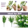 thumbnail image 3 of ZOELNIC Artificial Flowers for Outdoors, 6 Bundles Artificial Outdoor Plants UV Resistant Fake Plastic Flowers for Hanging Planter, Window Box Pot, White, 3 of 15