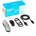 thumbnail image 1 of Transemion USB Rechargeable Front Rear Light Lithium Battery LED Bike Taillight Cycling Light Lamp Mount Accessories White Bandage 1Set, 1 of 6