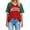 Red1, variant on HOWPAY Oversized Mexico Shirts for Women Mexico Soccer Brazil Y2K V Neck Soccer Fan Tops Dark Green1 S
