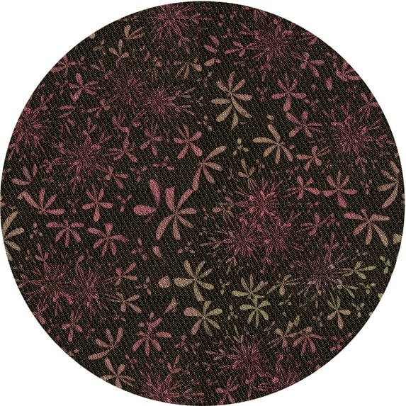 Ahgly Company Indoor Square Patterned Midnight Gray Area Rugs, 3' Square