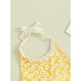 thumbnail image 5 of Suealasg Kids Girls 2 Piece Summer Outfits 6M 1T 2T 3T 4T Toddler Baby Girls Sleeveless Halter Neck Floral Print Tops +Flared Pants Child Girls Beach Clothes, 5 of 8