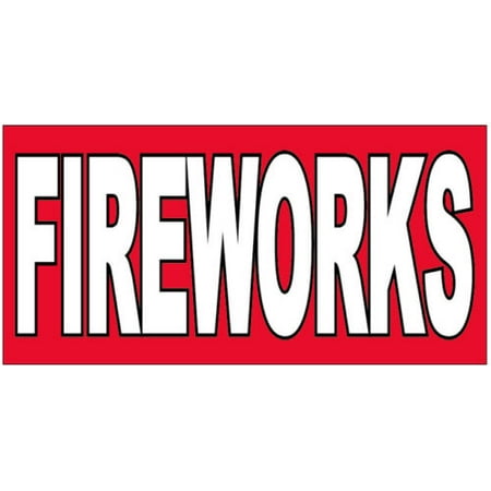 Ghp 2 X4 Fireworks Straight Cut Edges Vinyl Banner Sign With
