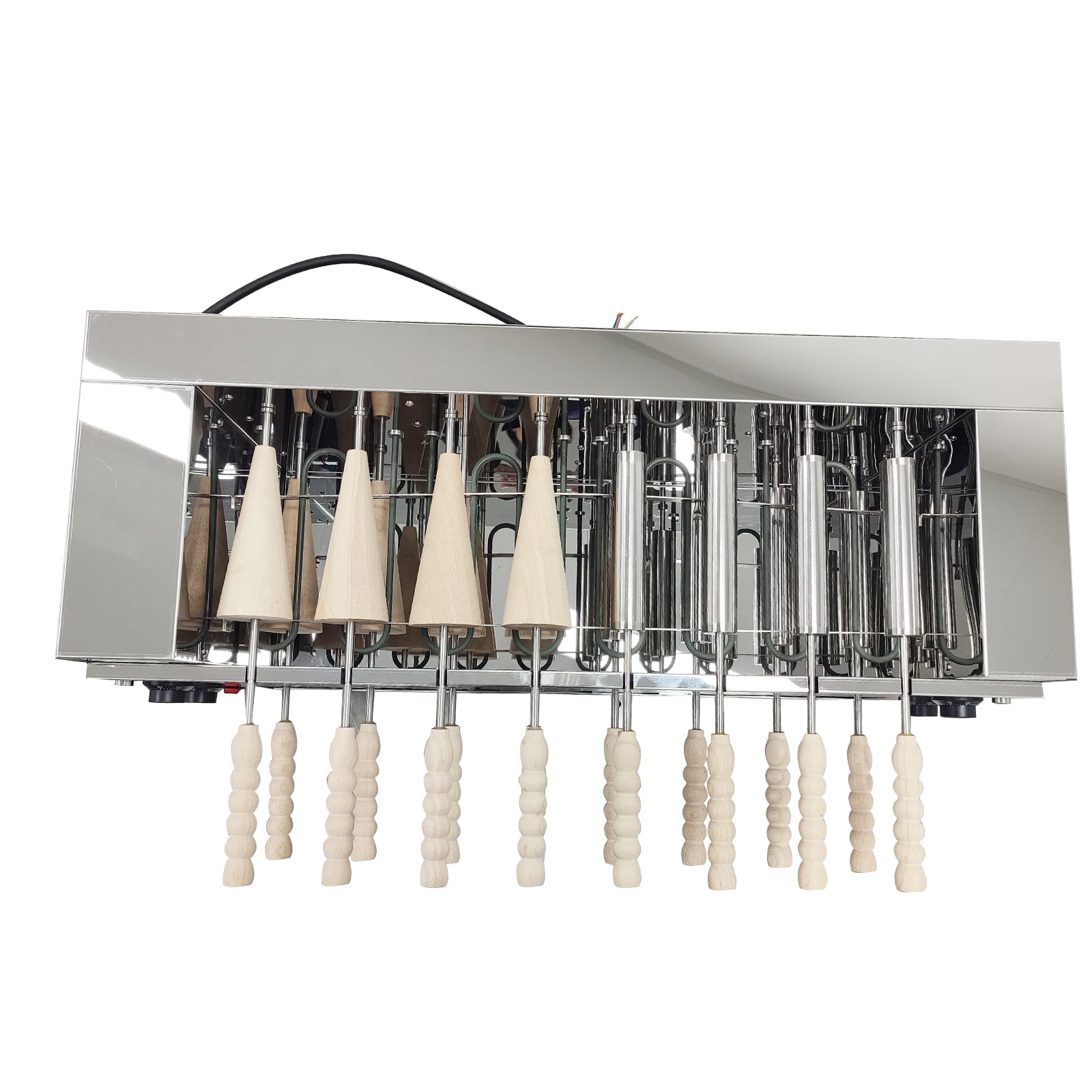 Electric Double-Layer Chimney Cake Baking Machine Baking Oven Grill Chimney Rolling Machine 220V