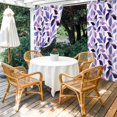 thumbnail image 3 of Outdoor Curtains for Patio Waterproof Purple Leaves Indoor/Outdoor Curtain Tiebacks Spring Leaf Plants Privacy Curtain Sun Block Grommet Drapes for Pergolas Gazebo Porch Balcony 2 Panel 54x108 Inch, 3 of 9