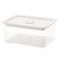 thumbnail image 1 of Crisper Transparent Fresh Keeping Box Storage Containers Refrigerator Fresh Produce Stackable Pantry Bin Fresh Produce Saver Storage Containers Draining Crisper with Vent Hole, 1 of 7