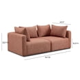 thumbnail image 2 of TOV Furniture Hangover Sedona Red Textured Fabric Loveseat, 2 of 5