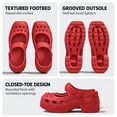 thumbnail image 5 of Women's Floral Embossed Platform Clogs, EVA Closed-Toe Shoes with Pivoting Heel Strap, 5 of 7