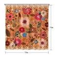 thumbnail image 5 of Waterproof Beautiful Colorful Floral Shower Curtain 72x72 Inch Boho Style Polyester Unique Shower Curtain for Bathroom Hotel Home Decor with 12 Plastic Hooks, 5 of 5