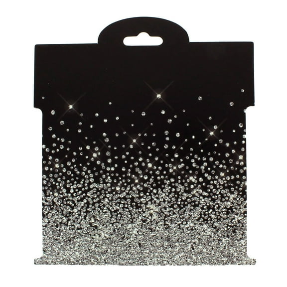 Silver Rhinestone Crusted Hair-Bow Display Cards Large -50 Cards