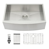 Rainlex 33"x20"x9", Farmhouse Apron Single Bowl Stainless Steel Kitchen Sink, Include 3 Accessories