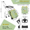 thumbnail image 5 of ADVWIN 2-in-1 Kids Ride on Suitcase, 20" Hardside Travel Luggage with Seat, Carry on Luggage with Detachable Trolley for Toddler Baby Travel Flight, with Luggage Tags & Cushion (Green, 20-in), 5 of 12