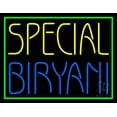 thumbnail image 1 of Special Biryani LED Neon Sign 15 x 19 - inches, Clear Edge Cut Acrylic Backing, with Dimmer - Bright and Premium built indoor LED Neon Sign for restaurant window and interior decor., 1 of 7