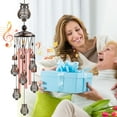 thumbnail image 5 of Owl Wind Chimes Outdoor, EEEkit 33.5" Large Retro Wind Bell with 4 Aluminum Tubes, 5 of 6