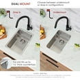 thumbnail image 4 of Stylish Dual Mount 12 ½" Stainless Steel Single Bowl Kitchen Sink with Strainer S-409T, 4 of 13