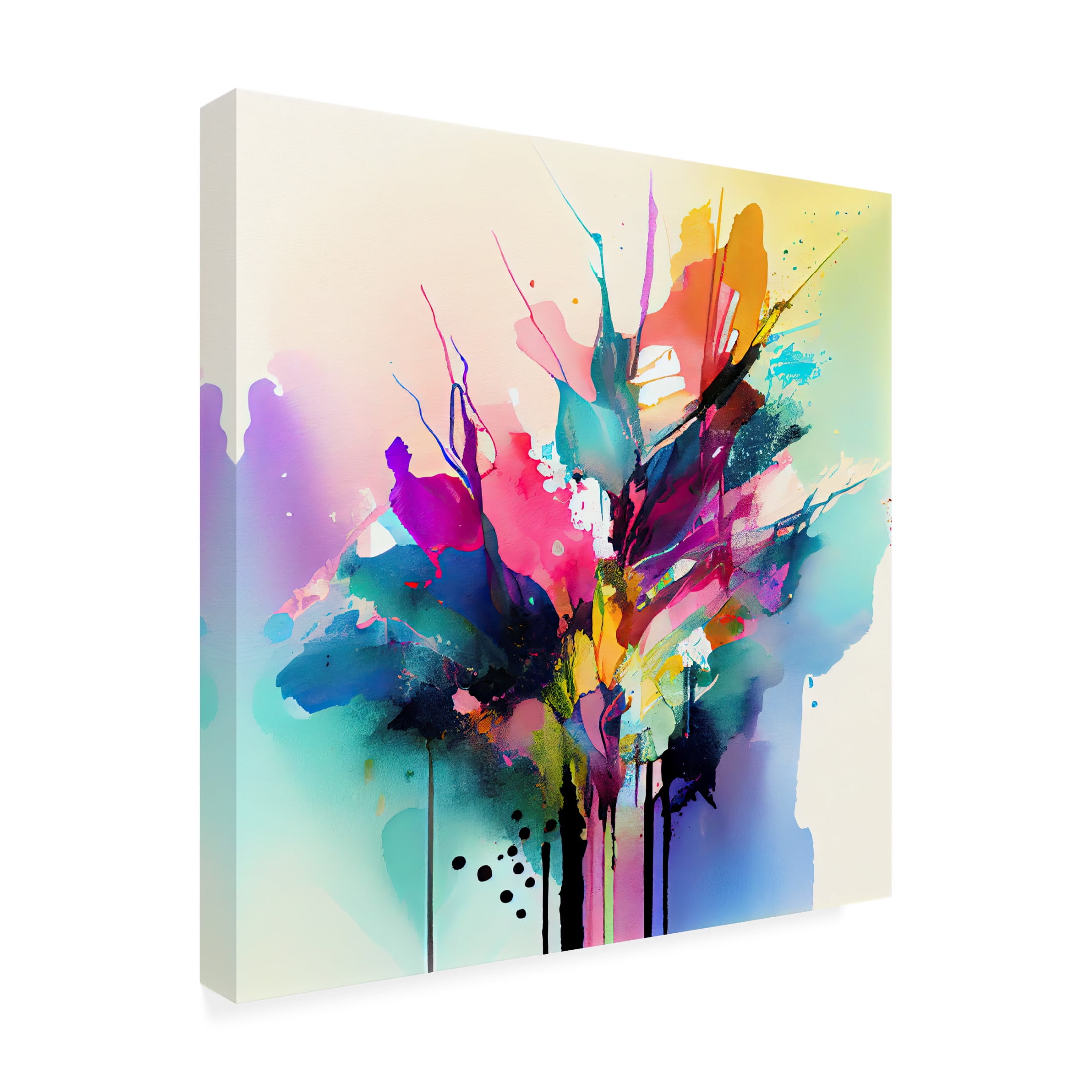 Canvas Wall Art - Sasha 'Turmoil' Wall Art for Living Room, Bedroom, or Office Décor by Trademark Fine Art - 24 x 24 Inches