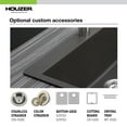 thumbnail image 5 of Houzer M-175 MIDNITE Quartztone Series Composite Granite Topmount 60 - 40 Double Bowl Kitchen Sink- Black, 5 of 5