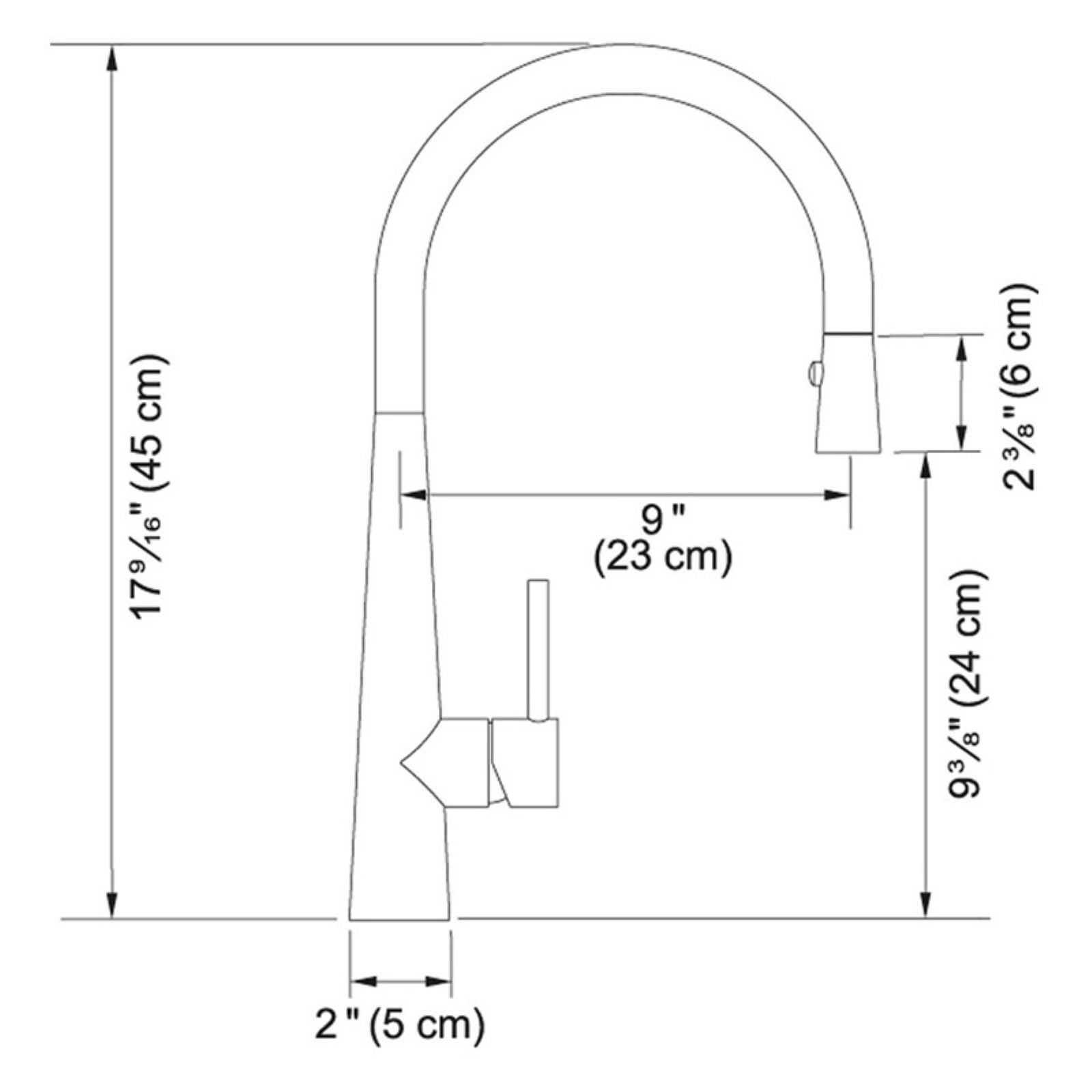 Franke FF3450 1 Hole Pull Down Stainless Steel Kitchen Faucet