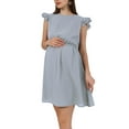 thumbnail image 1 of Vestido de maternidad Lucakuins para mujer Mini cuello redondo moda, 1 of 6