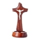 thumbnail image 2 of Estatua de cruz de Jesús Crucifijo de interior con base Decoración Adorno de mesa de madera S, 2 of 9