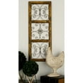 thumbnail image 3 of DecMode Brown Wood Scroll Distressed Panel Home Wall Decor with Bronze Metal Scrollwork, 14" x 1" x 36", 3 of 13