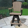 thumbnail image 2 of Pemberly Row Coastal Counter Height Swivel Arm Chair in Brown, 2 of 6
