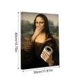 thumbnail image 2 of Mona Lisa Parody Canvas Wall Art Funny Toilet Paper Bathroom Decor, Humorous Masterpiece Painting Poster Print for Restroom Decoration, 2 of 5