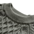 thumbnail image 5 of Fdrone Teen Girls Oversized Cable Knit Sweater Solid Color Long Sleeve Crew Neck Vintage Sweater Cozy Pullover Fall Winter Warm Fuzzy Sweatshirt, 5 of 7