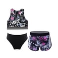 thumbnail image 5 of Shadoumai Girls Tankini Swimsuits Size 10-12 Ruffle Teen Bikini Adjustable Straps Tankini Set 3 Piece Ruched Side Girls Bathing Suit&nbsp;size 6, 5 of 5