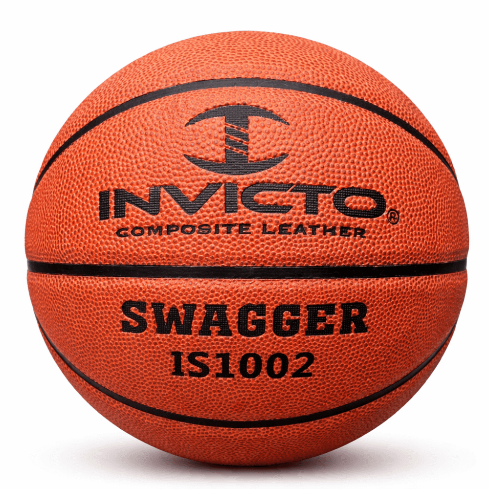 Invicto IS1002 Composite Leather Kid's Basketball, Official Size, Orange, Indoor/Outdoor