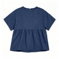 thumbnail image 5 of Dxzfnsa Short Sleeve Shirts for Women Casual Spring Summer Tops Ribbed Knit Striped Womens Tops Crewneck Loose Fit T Shirts S-2XL, 5 of 6