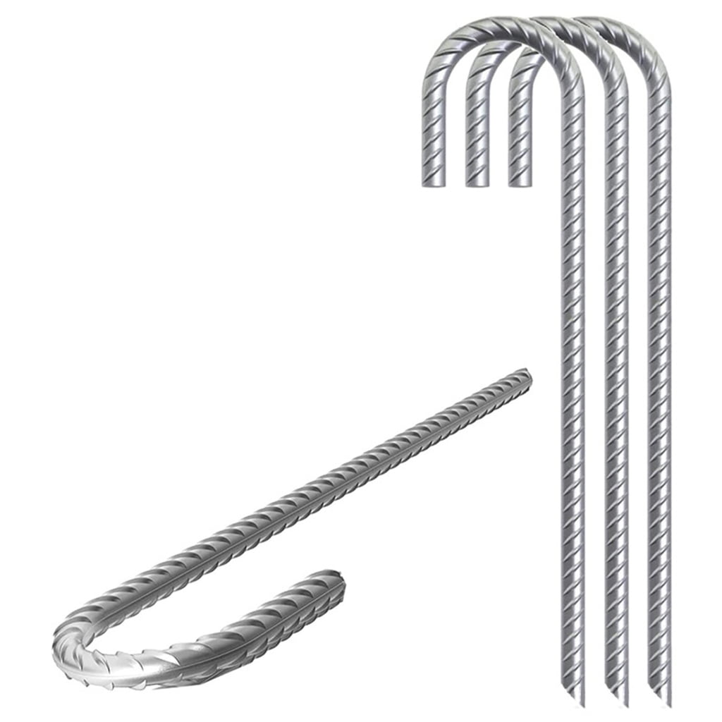 3Pcs L/Ushape Ground Anchors Camping Tent Peg Landscape Garden Ground Stakes
