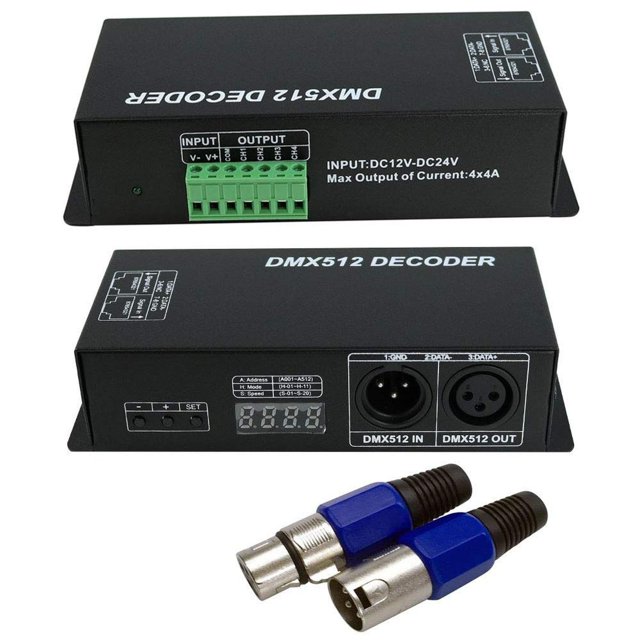 AKEPO Decodificador DMX512 de 4 canales (con pantalla)