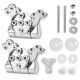 thumbnail image 1 of Toilet Seat Hinges Parts, Toilet Lid Hinges for All Toilet Seats, 1 of 5