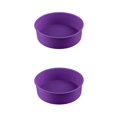 thumbnail image 2 of kurtrusly Wedding Birthday Party Cake Restaurant Reusable Washable Mousse Round Mould Kitchen Gadget Accessories Purpe 8 Inch 2Set, 2 of 6