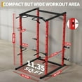 thumbnail image 3 of Power Cage Squat Rack with Pull-Up Bar, Dip Bars, & Adjustable Safety Bars, Strength Training for Home Gym 1100 lb Capacity, 3 of 8