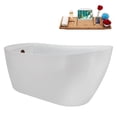 thumbnail image 3 of 59" Streamline N4940ORB Soaking Freestanding Tub and Tray With Internal Drain in Matte Oil Rubbed Bronze, 3 of 11