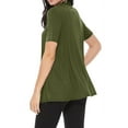 thumbnail image 3 of Women's Casual Short Sleeve Draped Open Front Solid Cardigan, 3 of 5