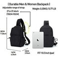 thumbnail image 3 of VENATIN Small Sling Crossbody Backpack Shoulder Messenger Bag for Men Women One Strap Backpack for Hiking Walking Biking Travel, 3 of 4