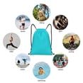 thumbnail image 6 of Sikiie Aqua Drawstring Backpack Drawstring Bags, Draw String Back Bag for Sports, Gym, Travel, Swimming, Beach-Medium, 6 of 6