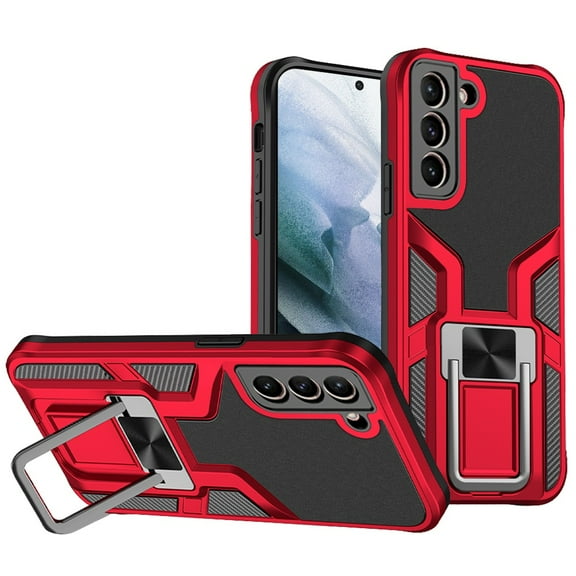 For Samsung Galaxy S22 Ultra Shockproof [Military-Grade] with Metal Magnetic Kickstand, Hybrid Rugged Armor Heavy Duty Cover ,Xpm Phone Case [ Red ]